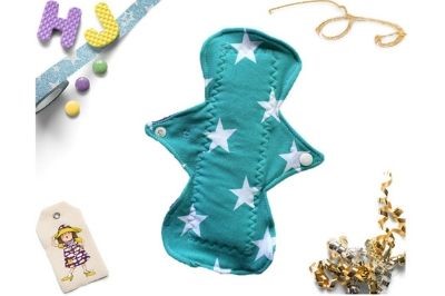 Buy  Single Cloth Pad Mint Stars now using this page